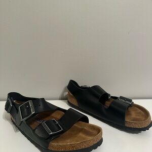 Birkenstock Black Sandals with Buckle Detail